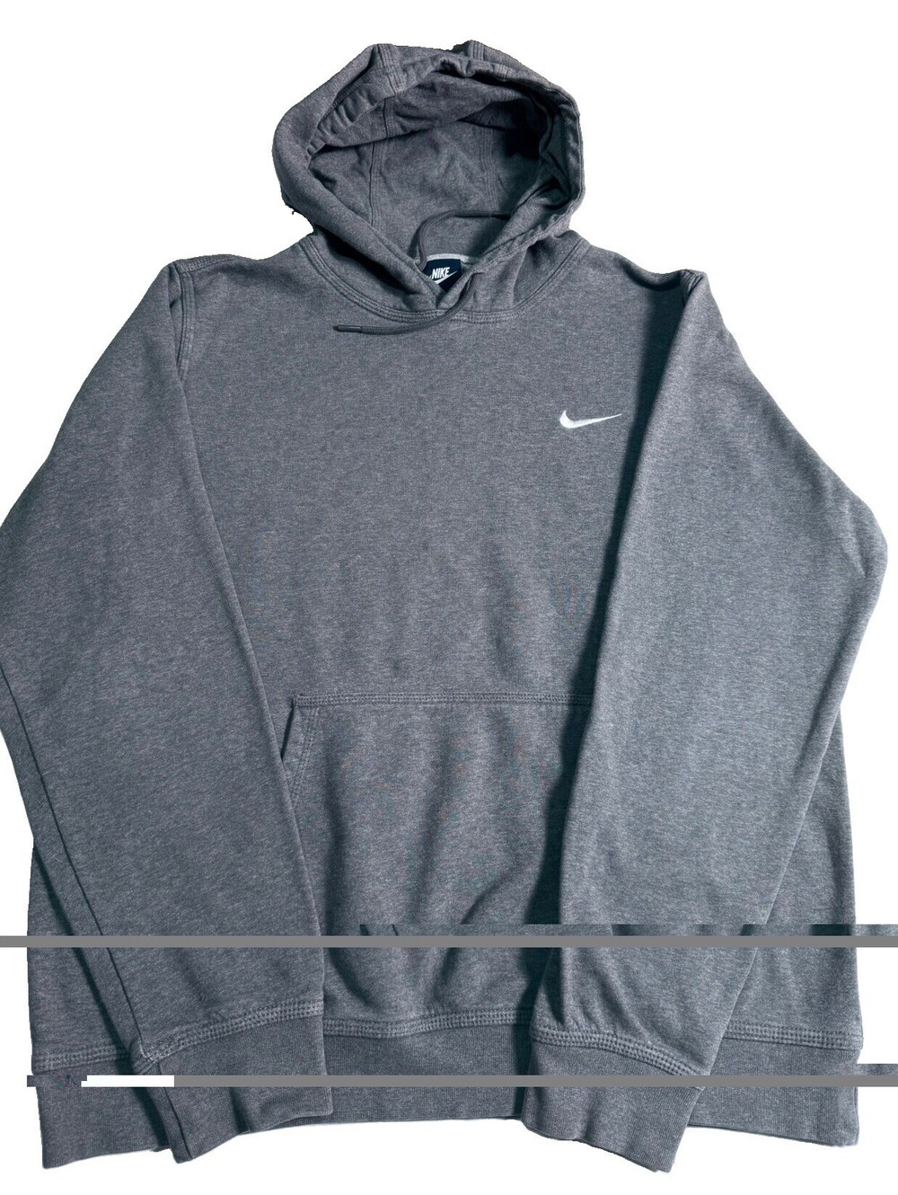 Nike Men's Pull Over Hoodie, Size L - Charcoal Heather/Anthracite/White